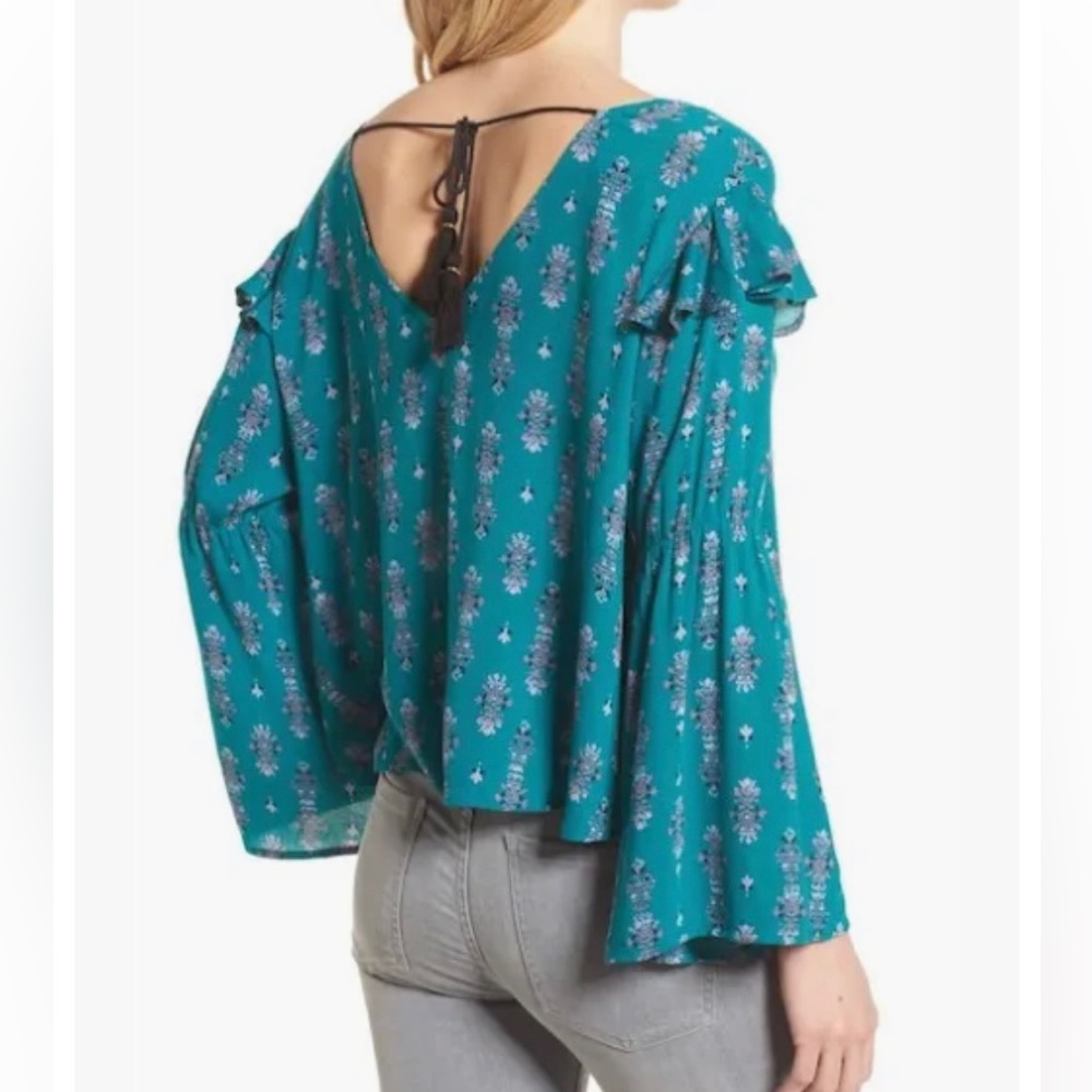 BP teal boho blouse - Picture 2 of 9